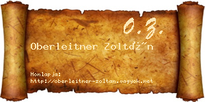 Oberleitner Zoltán névjegykártya